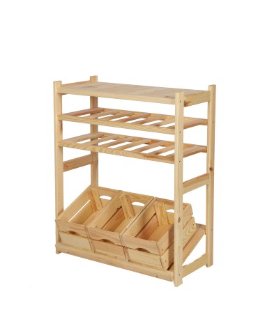 Wielozadaniowy LSR – Półki Mieszane 1 + 2 + 1/ Surowa Sosna