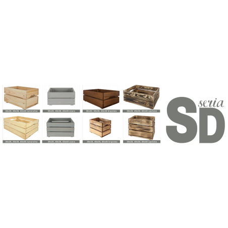 Stojak na Skrzynki (3szt) – Plastik/ Naturalne Drewno – 108X53X32 cm