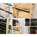 Stojak na Skrzynki (3szt) – Plastik/ Naturalne Drewno – 108X53X32 cm