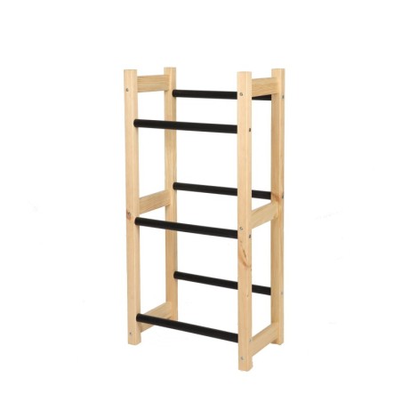 Stojak na Skrzynki (3szt) – Plastik/ Naturalne Drewno – 108X53X32 cm