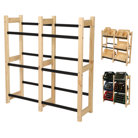 regał na skrzynki transportowe