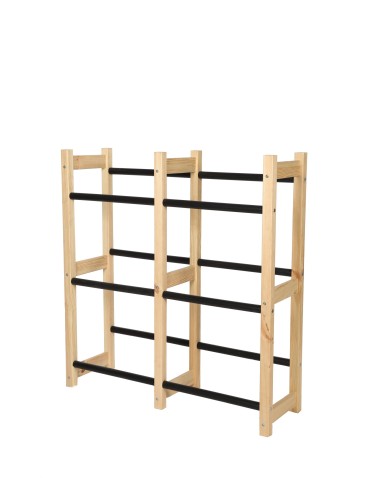 Regał na Skrzynki Transportowe (6szt) – Plastik/ Naturalne Drewno – 108X102X32 cm - product 2