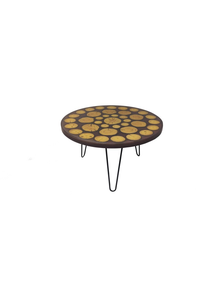 Stoły Marki Wood&Resin - Blat z Żywicy/ Stolik “Chocolate Plum” – Wood & Resin – Unikat 093946 - produkt MODO24.PL 1