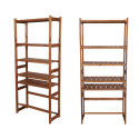 Regał Drewniany LSR półki mieszane 5+1 – brązowy