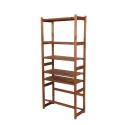 Regał Drewniany LSR półki mieszane 5+1 – brązowy