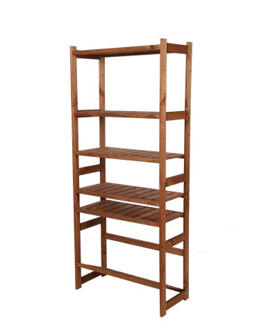 Regał Drewniany LSR półki mieszane 5+1 – brązowy - product 2