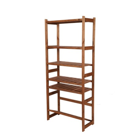 Regał Drewniany LSR półki mieszane 5+1 – brązowy