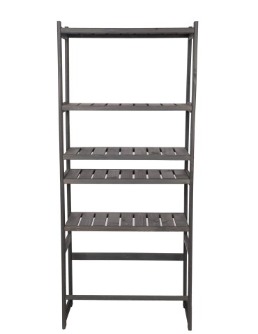 Regał Drewniany LSR 5 półek prostych 1 na skrzynkę – szary - product 2