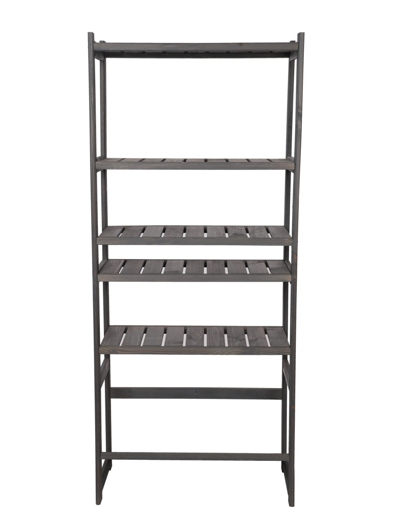 Regały/meble wielofunkcyjne - Regał Drewniany LSR 5 półek prostych 1 na skrzynkę – szary - product MODO24.PL 2