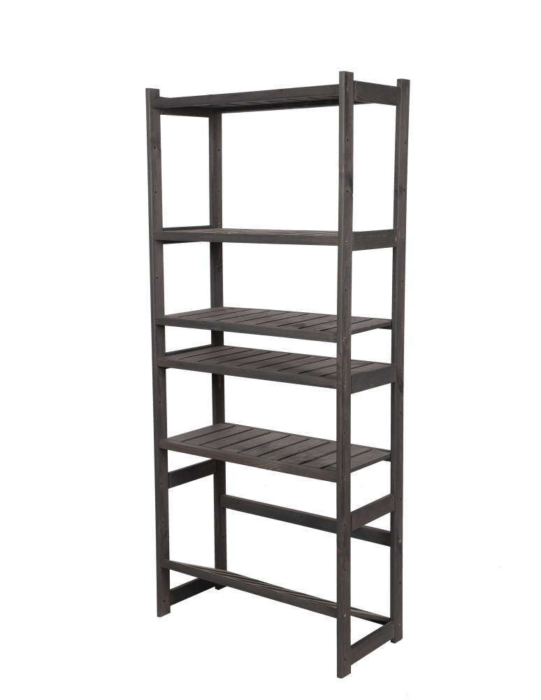 Regały/meble wielofunkcyjne - Regał Drewniany LSR 5 półek prostych 1 na skrzynkę – szary - product MODO24.PL 3