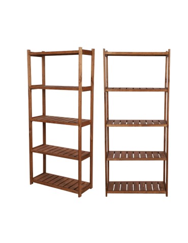 Regał Drewniany LSR 5 półek prostych – brązowy