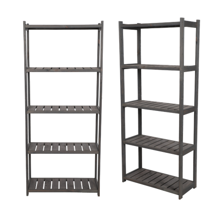 Regał Drewniany LSR 5 półek prostych – szary