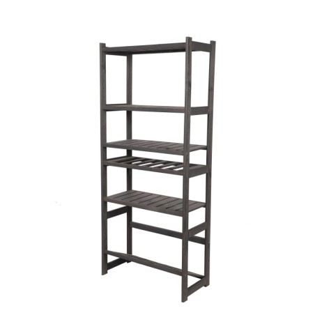 Regał Drewniany LSR półki mieszane 4 + 1 + 1 – szary