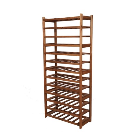 Regał Drewniany LSR – 13 półek na wino – brązowy