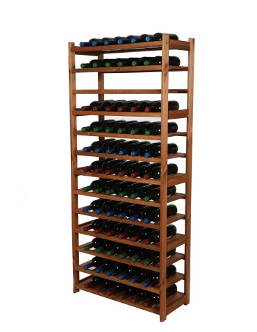 Regały/meble wielofunkcyjne - Regał Drewniany LSR – 13 półek na wino – brązowy - product 3