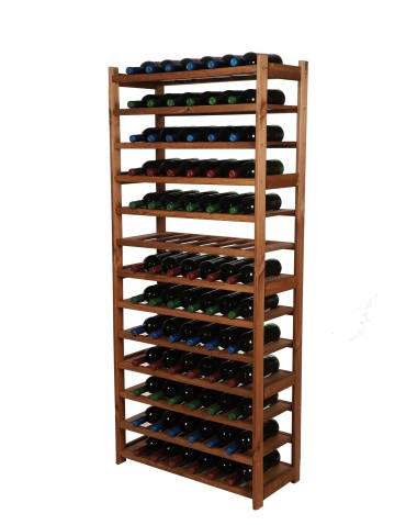 Regały/meble wielofunkcyjne - Regał Drewniany LSR – 13 półek na wino – brązowy - product 4