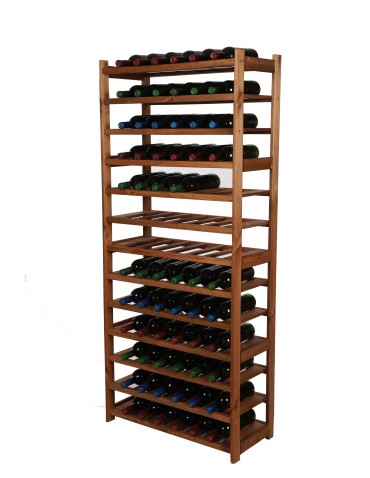 Regały/meble wielofunkcyjne - Regał Drewniany LSR – 13 półek na wino – brązowy - product 5