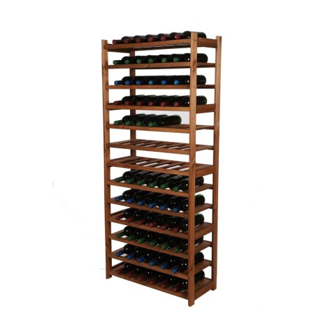 Regał Drewniany LSR – 13 półek na wino – brązowy