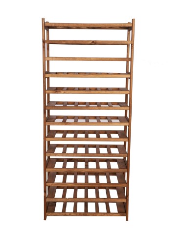 Regały/meble wielofunkcyjne - Regał Drewniany LSR – 13 półek na wino – brązowy - product 7