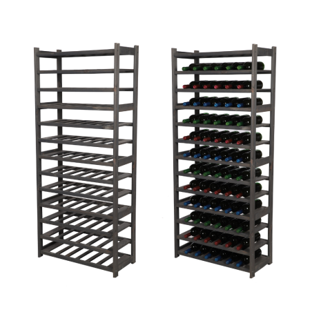 Regał Drewniany LSR – 13 półek na wino – szary