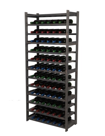 Regały/meble wielofunkcyjne - Regał Drewniany LSR – 13 półek na wino – szary - product 3