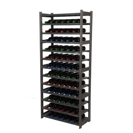 Regał Drewniany LSR – 13 półek na wino – szary