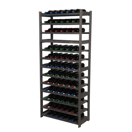 Regał Drewniany LSR – 13 półek na wino – szary