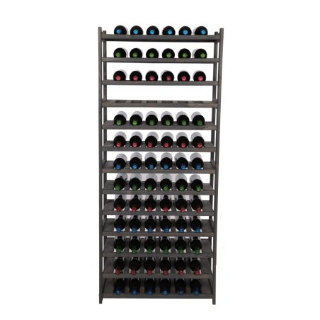 Regał Drewniany LSR – 13 półek na wino – szary