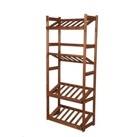 Regał Drewniany LSR – 4 półki na skrzynki – brązowy