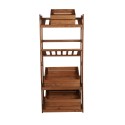 Regał Drewniany LSR – 4 półki na skrzynki – brązowy