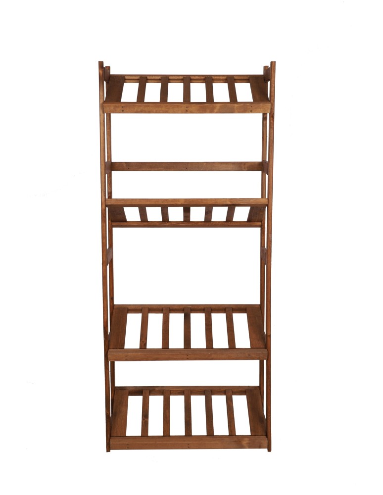 Regały/meble wielofunkcyjne - Regał Drewniany LSR – 4 półki na skrzynki – brązowy - product MODO24.PL 5