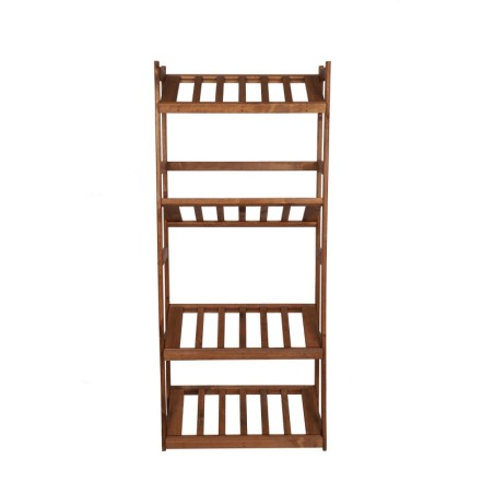Regał Drewniany LSR – 4 półki na skrzynki – brązowy