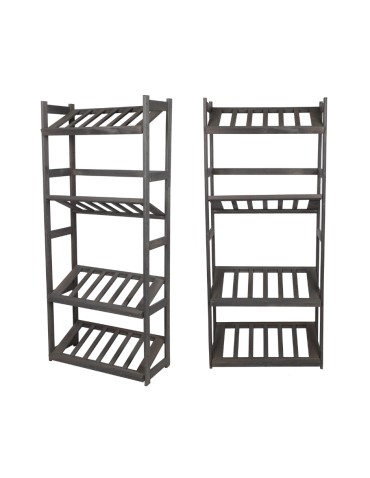 Regał Drewniany LSR – 4 półki na skrzynki – szary