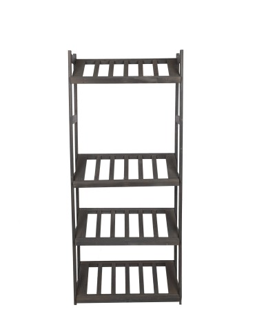 Regał Drewniany LSR – 4 półki na skrzynki – szary - product 2