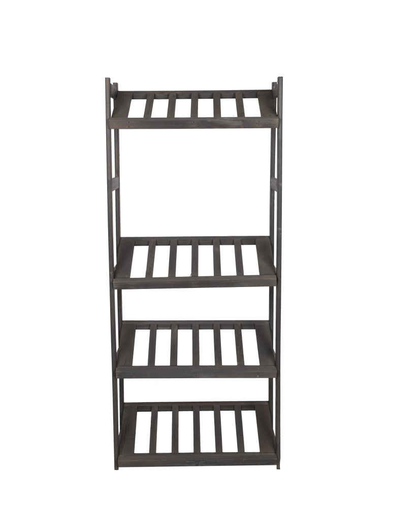 Regały/meble wielofunkcyjne - Regał Drewniany LSR – 4 półki na skrzynki – szary - product MODO24.PL 2