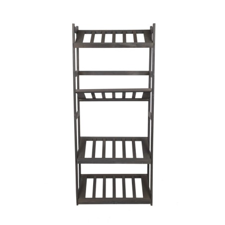 Regał Drewniany LSR – 4 półki na skrzynki – szary