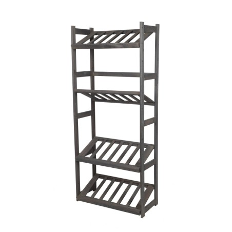 Regał Drewniany LSR – 4 półki na skrzynki – szary