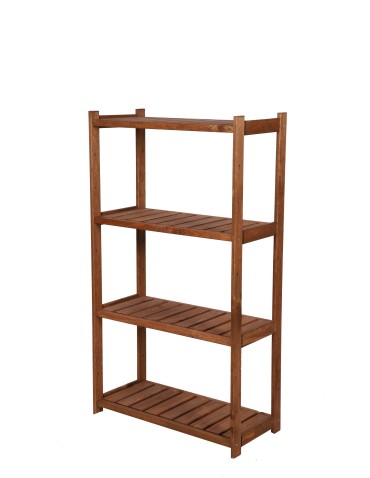 Regał Drewniany LSR – 4 półki proste – brązowy - product 2