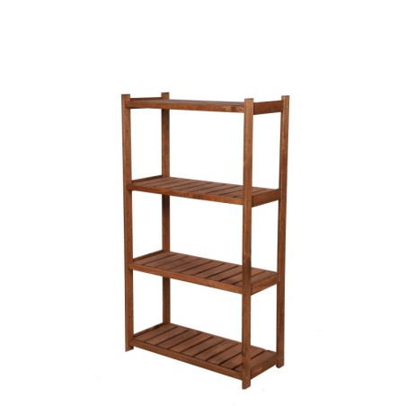 Regał Drewniany LSR – 4 półki proste – brązowy