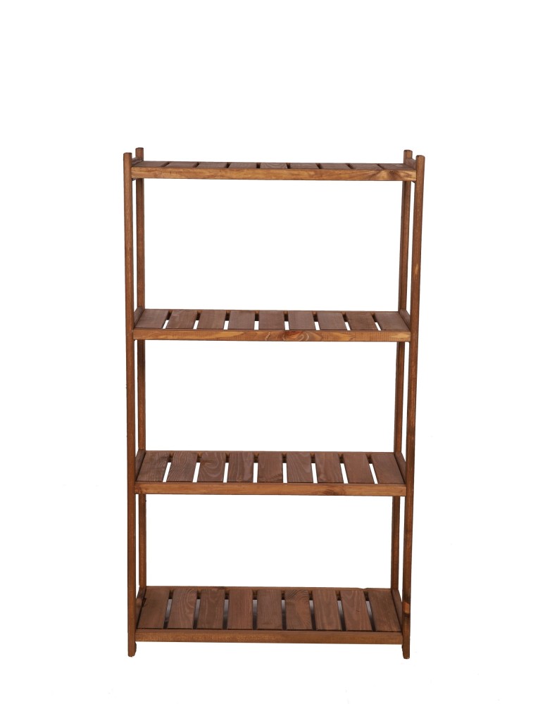 Regały/meble wielofunkcyjne - Regał Drewniany LSR – 4 półki proste – brązowy - product MODO24.PL 3