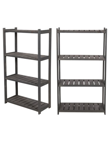 Regał Drewniany LSR – 4 półki proste – szary