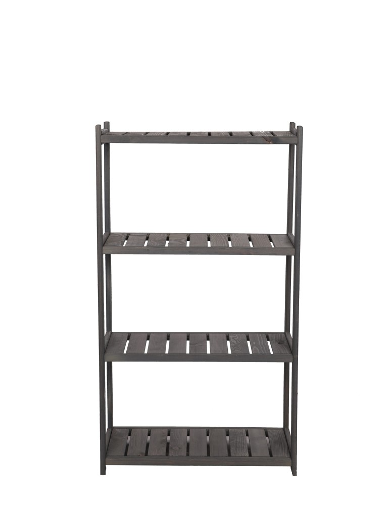 Regały/meble wielofunkcyjne - Regał Drewniany LSR – 4 półki proste – szary - product MODO24.PL 3