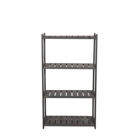 Regał Drewniany LSR – 4 półki proste – szary