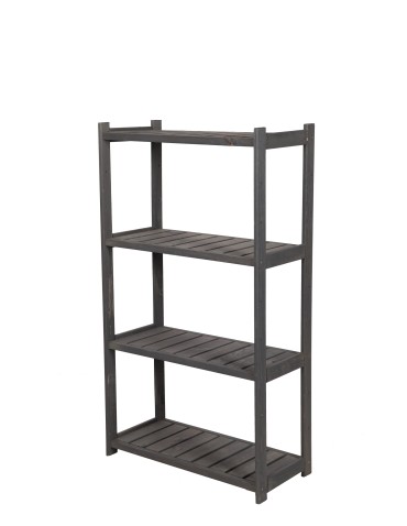 Regał Drewniany LSR – 4 półki proste – szary - product 2