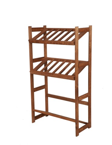 Regał Drewniany LSR – 3 półki na skrzynki – brązowy - product 2