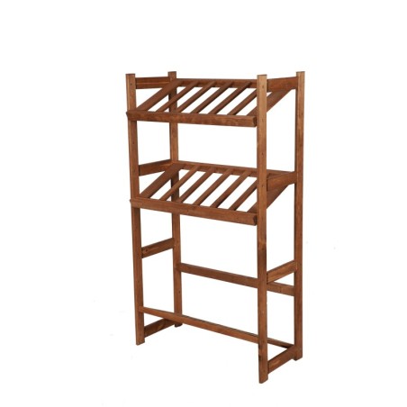 Regał Drewniany LSR – 3 półki na skrzynki – brązowy