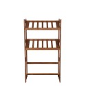 Regał Drewniany LSR – 3 półki na skrzynki – brązowy