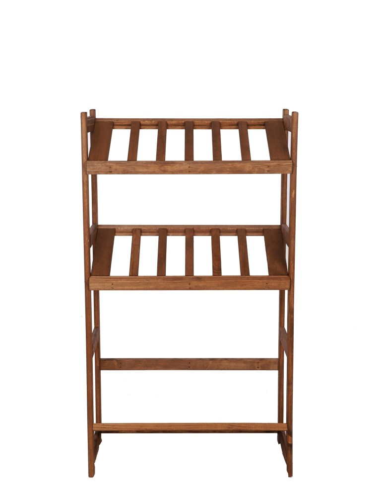 Regały/meble wielofunkcyjne - Regał Drewniany LSR – 3 półki na skrzynki – brązowy - product MODO24.PL 7