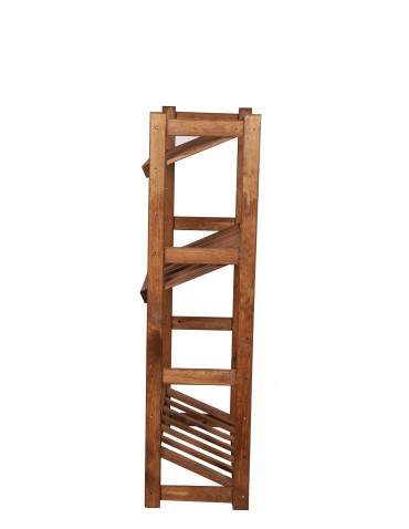 Regały/meble wielofunkcyjne - Regał Drewniany LSR – 3 półki na skrzynki – brązowy - product 8