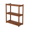 Regał Drewniany LSR – 3 półki proste – brązowy